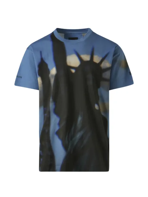 Givenchy Paris NY All Over graphic-print oversized T-shirt Blue BM716N3YBE