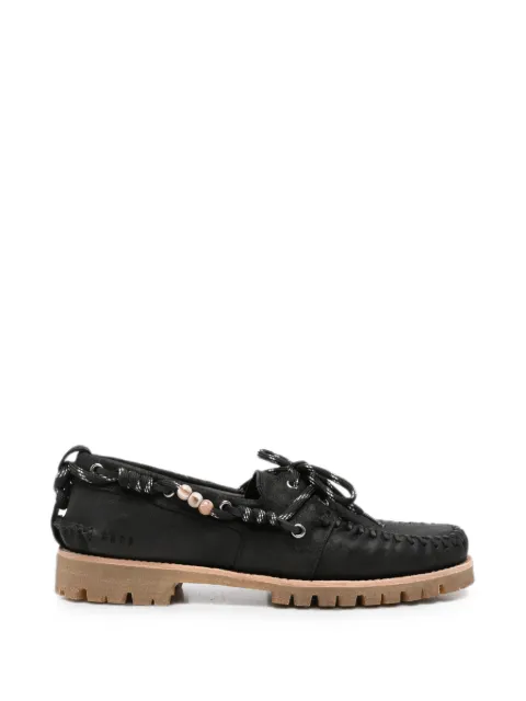 Golden Goose Cruise bead-embellished tank-sole boat shoes Black GMF01048F008225