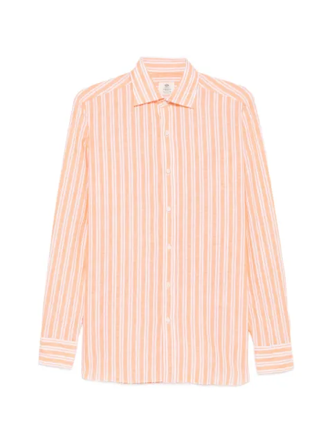 Borrelli Rio stripe-pattern shirt Orange SR11005