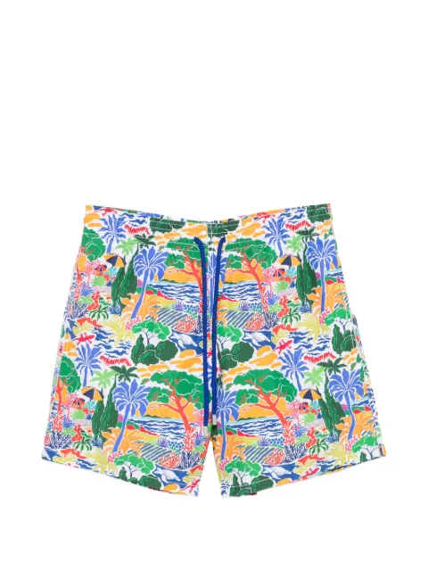 Vilebrequin Moorea Seaside Life swim shorts White MOOEB140