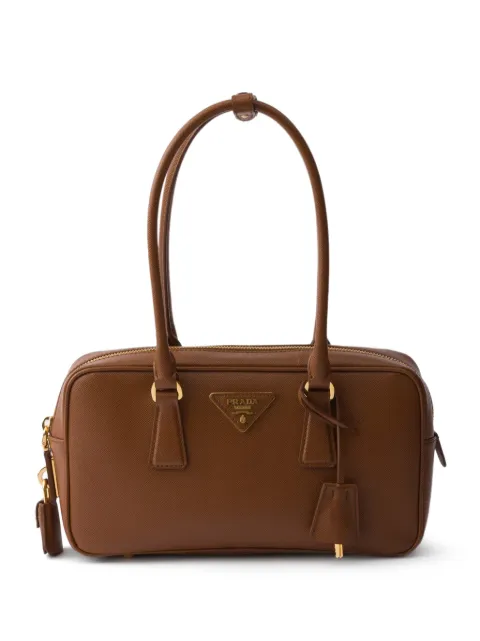 Prada small Saffiano leather top-handle bag Brown 1BB130VDOMNZV