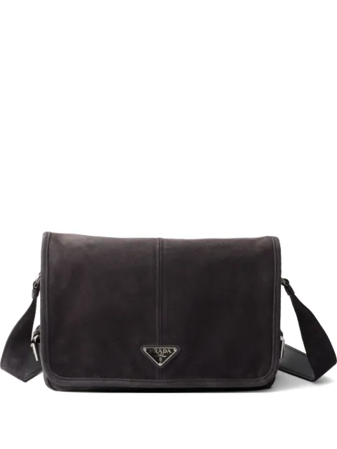 Prada suede shoulder bag Grey 2VD073VOOO2C4S