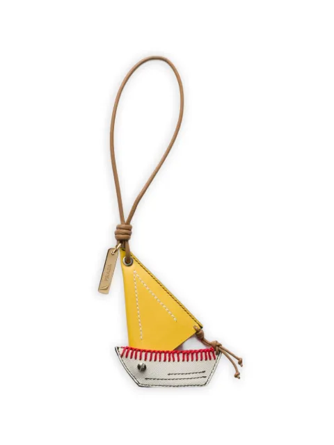 Prada leather keyring pendant Yellow 1TL6252G5W
