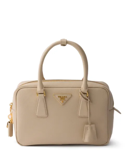 Prada small Saffiano-leather top-handle bag Neutrals 1BB113VEOMNZV