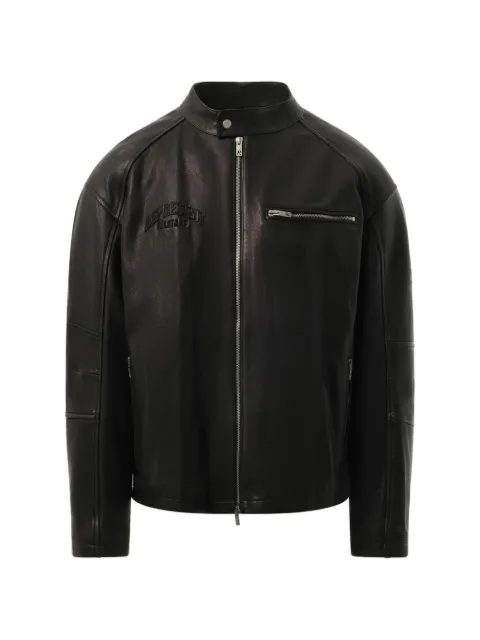 Represent belstaff Cafe Racer embroidered biker jacket Black 105354001