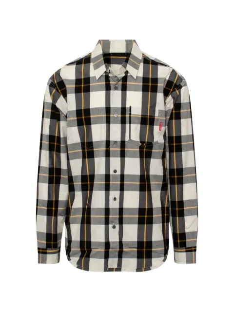 Mastermind Japan plaid-motif cotton shirt White SH025006