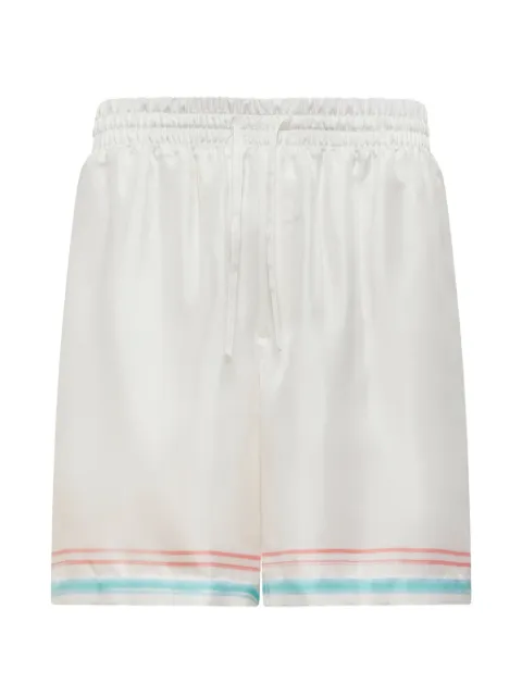 Casablanca Dance Joy silk shorts White MSP26TR399