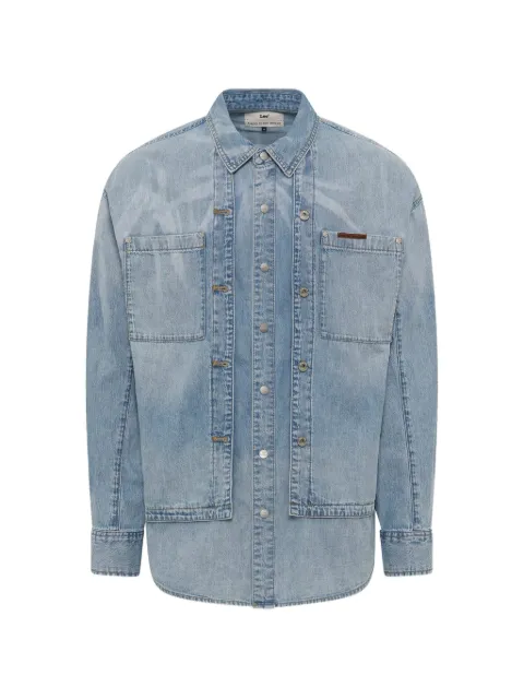 Feng Chen Wang x Lee denim shirt Blue LMT0125725FQ00FA10545