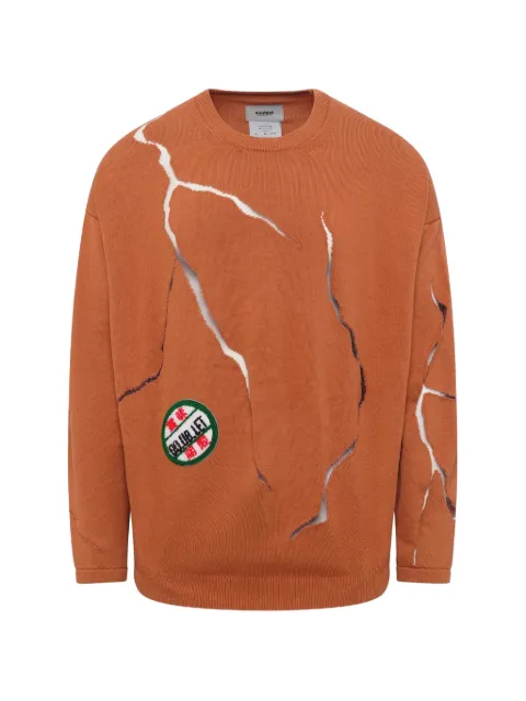 Doublet cracked-egg-design sweater Orange 26SS55KN212