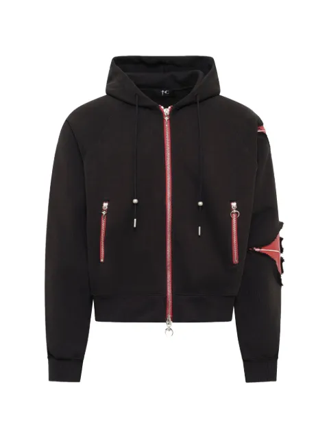 THUG CLUB New Rock zip-up hoodie Black TC26SS0501