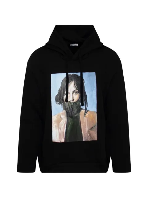 Ih Nom Uh Nit Phoebe graphic-print hoodie Black NCW19203