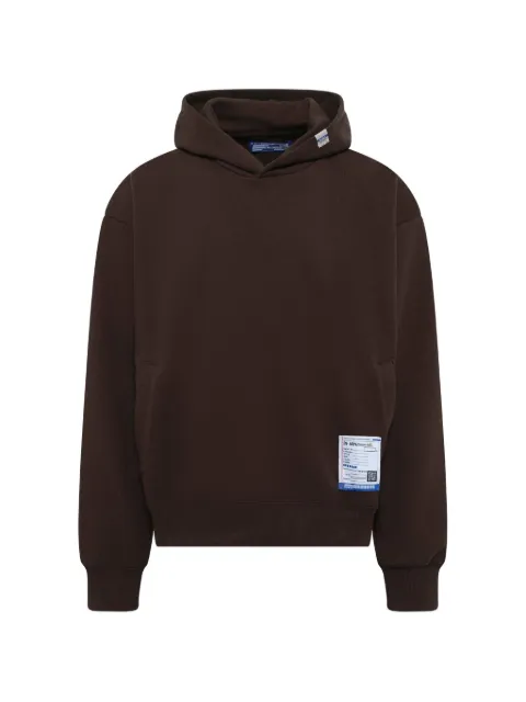 Maison MIHARA YASUHIRO Instrumental logo-patch hoodie Brown I16HD542BR