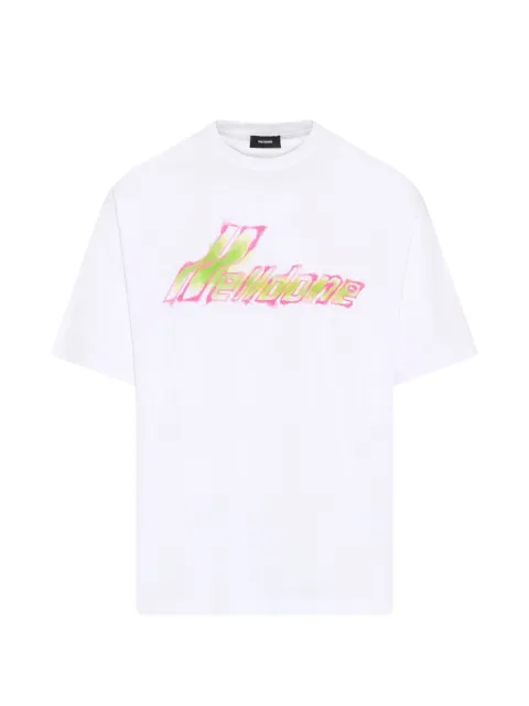 We11done watercolor-print T-shirt White WDTT325725U