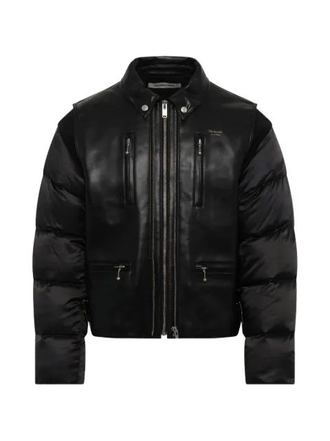 Undercover quilted-sleeve panelled jacket Black UP2E420