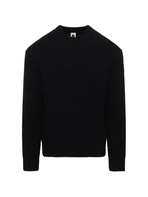Vowels ribbed-knit sweater Black KW051BK