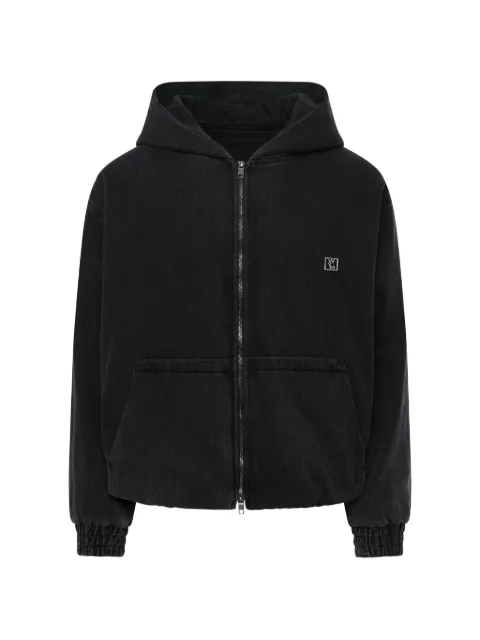 Wooyoungmi dyed denim hoodie Black W253JP26992B
