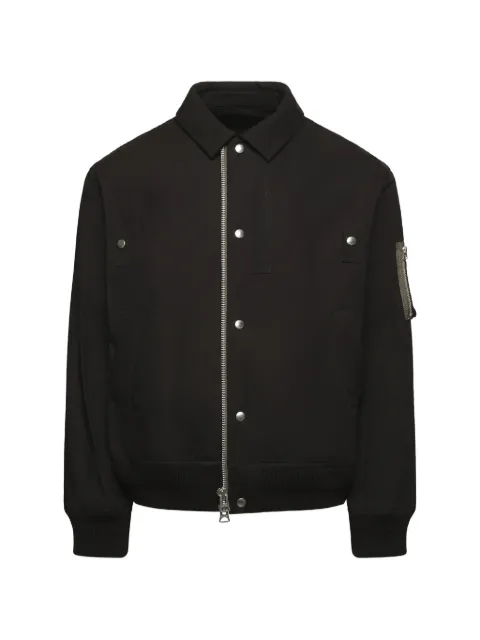 sacai ripstop blouson jacket Black 2503772M001