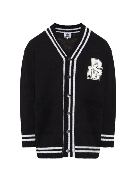 Dover Street Market logo-patch oversized cardigan Black DSM01N0011