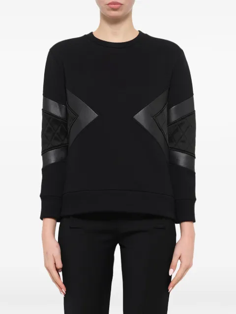 Neil Barrett quilted panelled sweatshirt Black NJS50Q