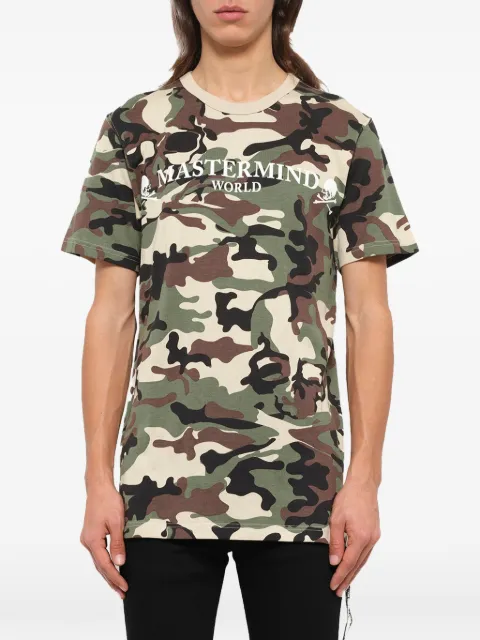Mastermind Japan logo-print camouflage-pattern T-shirt Green TS048016C