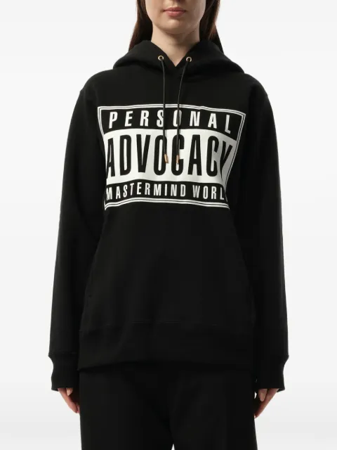 Mastermind Japan logo-print drawstring hoodie Black MLSW3103B