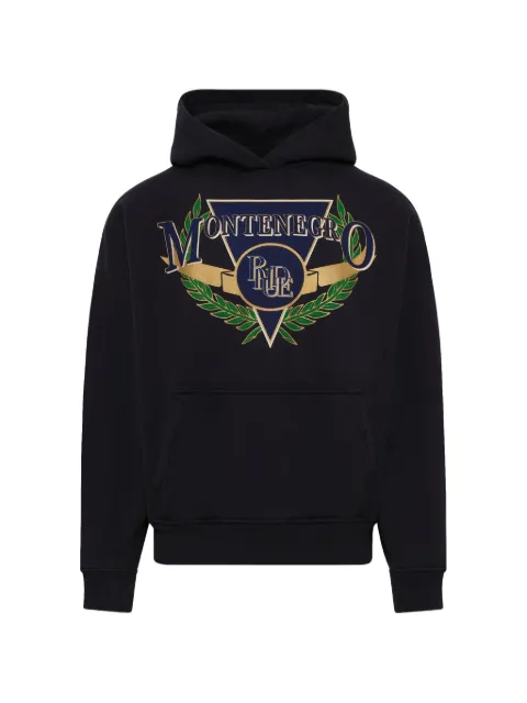 RHUDE Montenegro graphic-print hoodie Blue RHPS26HO04012