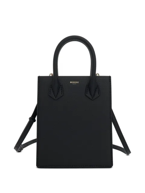 Moreau XS Suite leather tote bag Black SUITEXSBULL