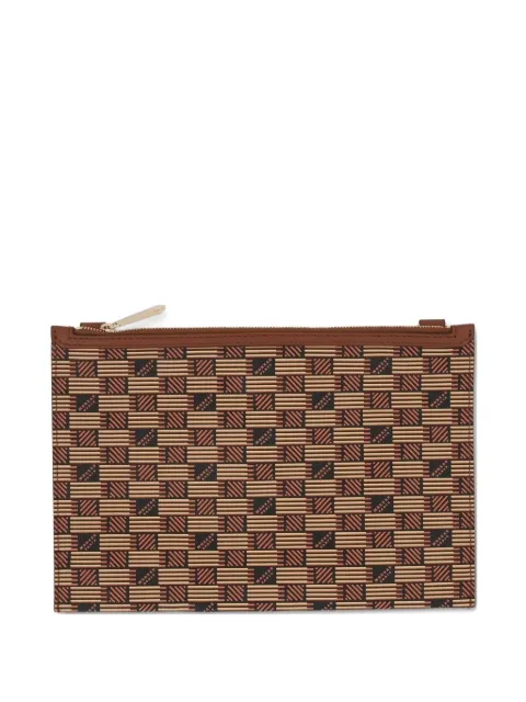 Moreau monogram-pattern grained-leather wallet Neutrals STMUPOCPMMOREAUCLMI