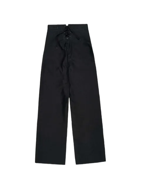 Maison Margiela lace-up trousers Black S29KA0387M35095900