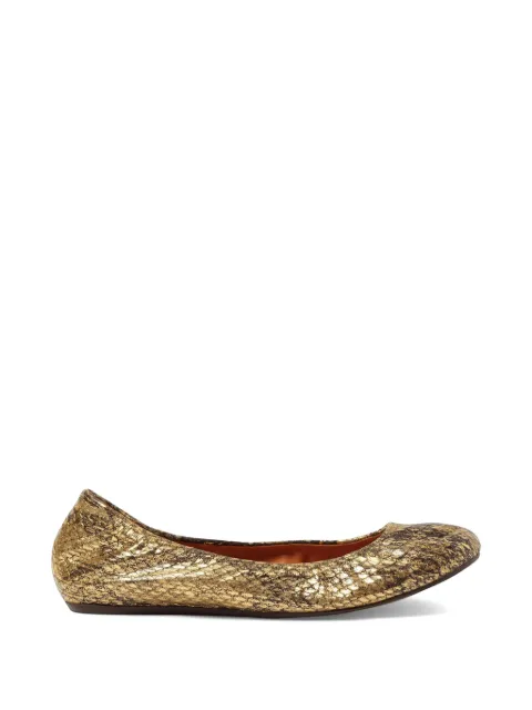 Lanvin snake-effect ballet flats Gold BAPBS1ELAM