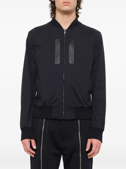 Juun.J leather-patch bomber jacket Blue JC7339P01R