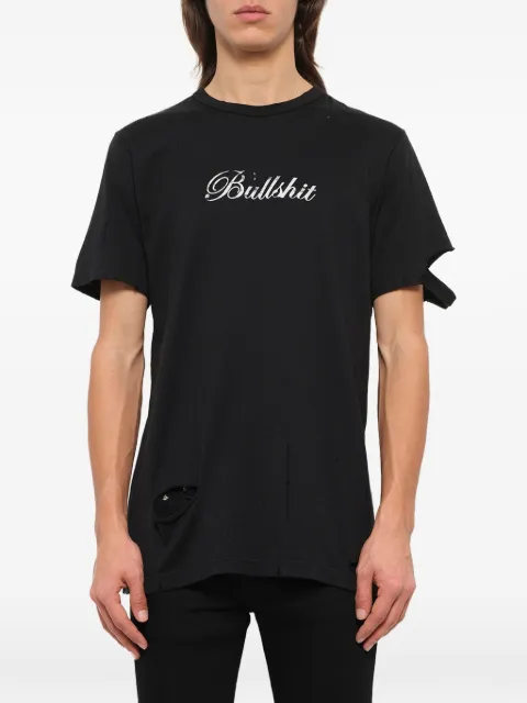 Mastermind Japan distressed logo-print T-shirt Black 17SPMMTS02BD