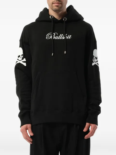 Mastermind Japan skull-print drawstring hoodie Black 17SPMMSW06B