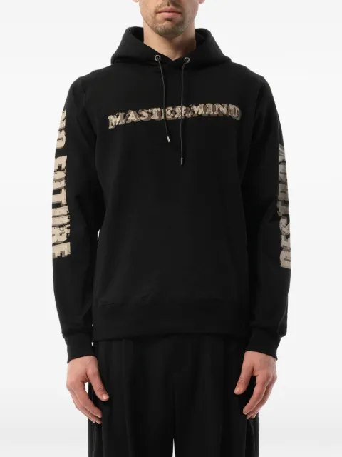 Mastermind Japan logo-print drawstring hoodie Black MMSW4303