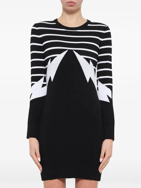 Neil Barrett knitted mini dress Black PNVE326B