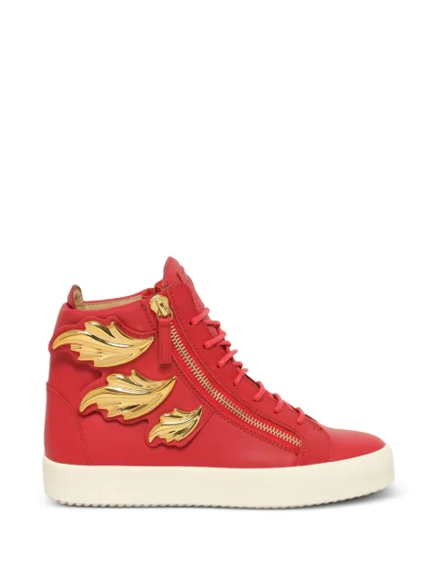 Giuseppe Zanotti Birel/Vague Fiamma leaf-embellished sneakers Red RM6084