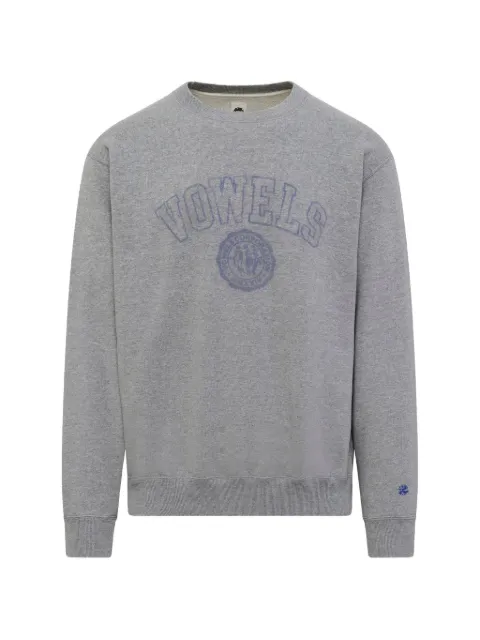 Vowels faded collegiate-print sweater Grey CS01490