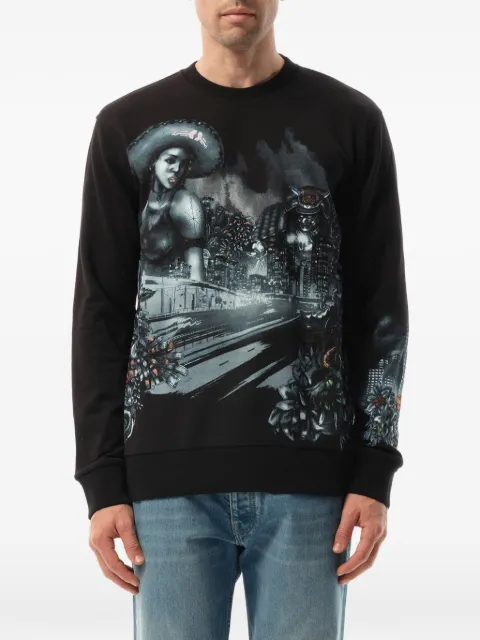 Lanvin Lonely graphic-print hoodie Black RMJE0030E17
