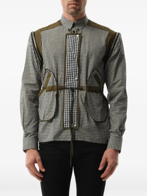 Givenchy Podium gingham-check shirt Black 17J6014328