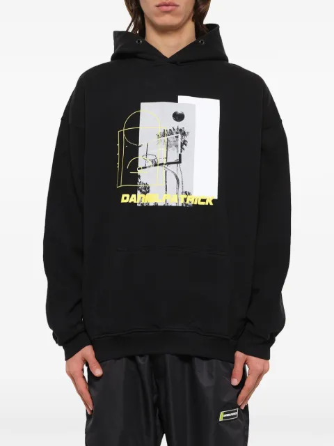 Daniel Patrick 94 B-Ball graphic-print hoodie Black DP190101326