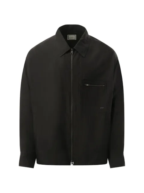 Wooyoungmi zip-up chest-pocket shirt Black W251SH05835B