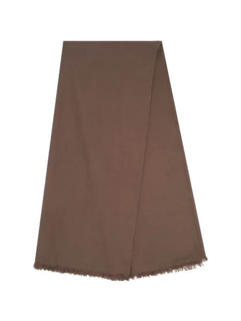 Rick Owens silk scarf Brown RP02E4461