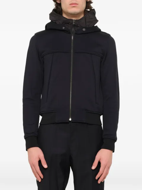 Wooyoungmi hooded zip-up jacket Black TR02729B