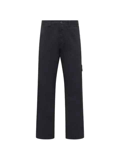 Stone Island 3100021 stretch organic cotton twill trousers Black L1S153100021S0A10