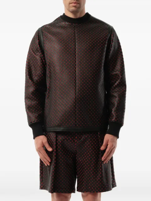 Givenchy perforated leather sweater Black 16F0407436