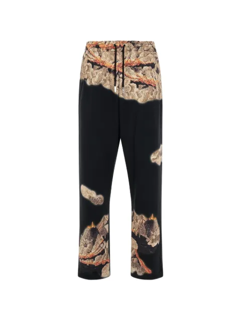 Wooyoungmi volcano-print track pants Black W233PT25721B