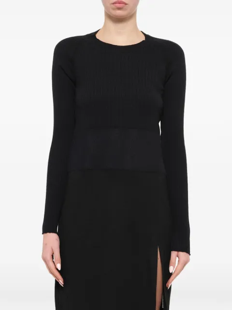 Neil Barrett ribbed side-slit mini dress Black PNVE47GH