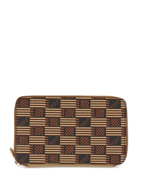 Moreau mini geometric-print zip-around wallet Brown CONTZIPBBPRCALF