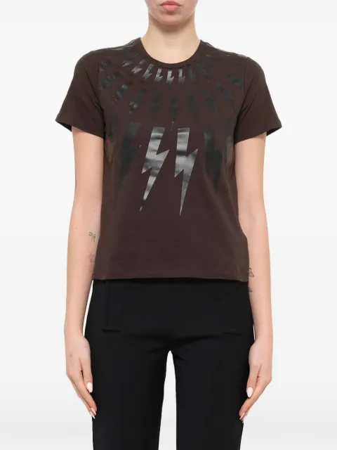Neil Barrett graphic-print T-shirt Brown PNJT190