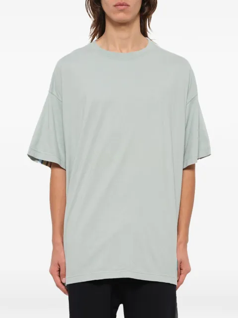 Facetasm rib-trim striped-panel T-shirt Grey TOFTEEU05LB